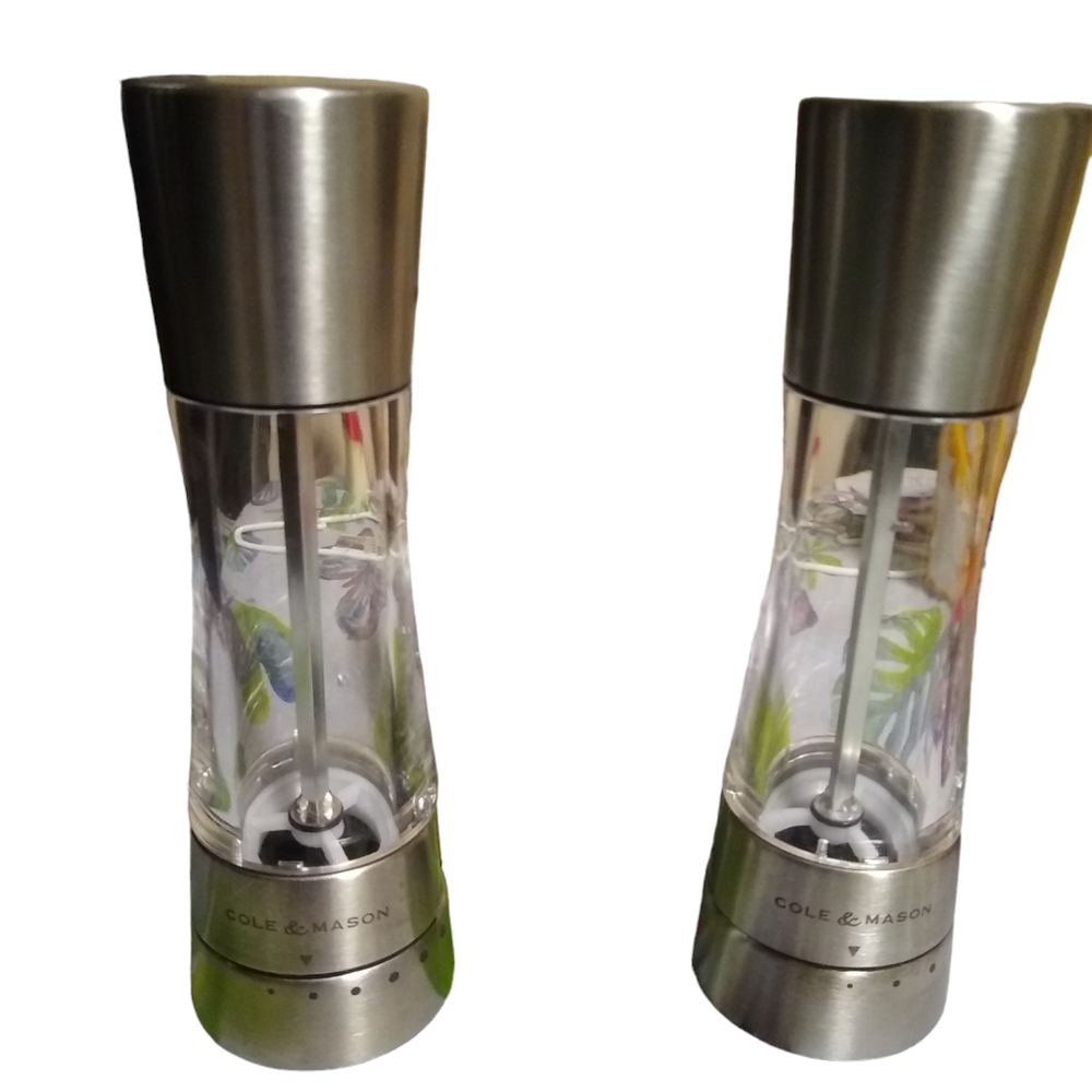 Stainless steel Cole and Mason Salt and Pepper Shaker